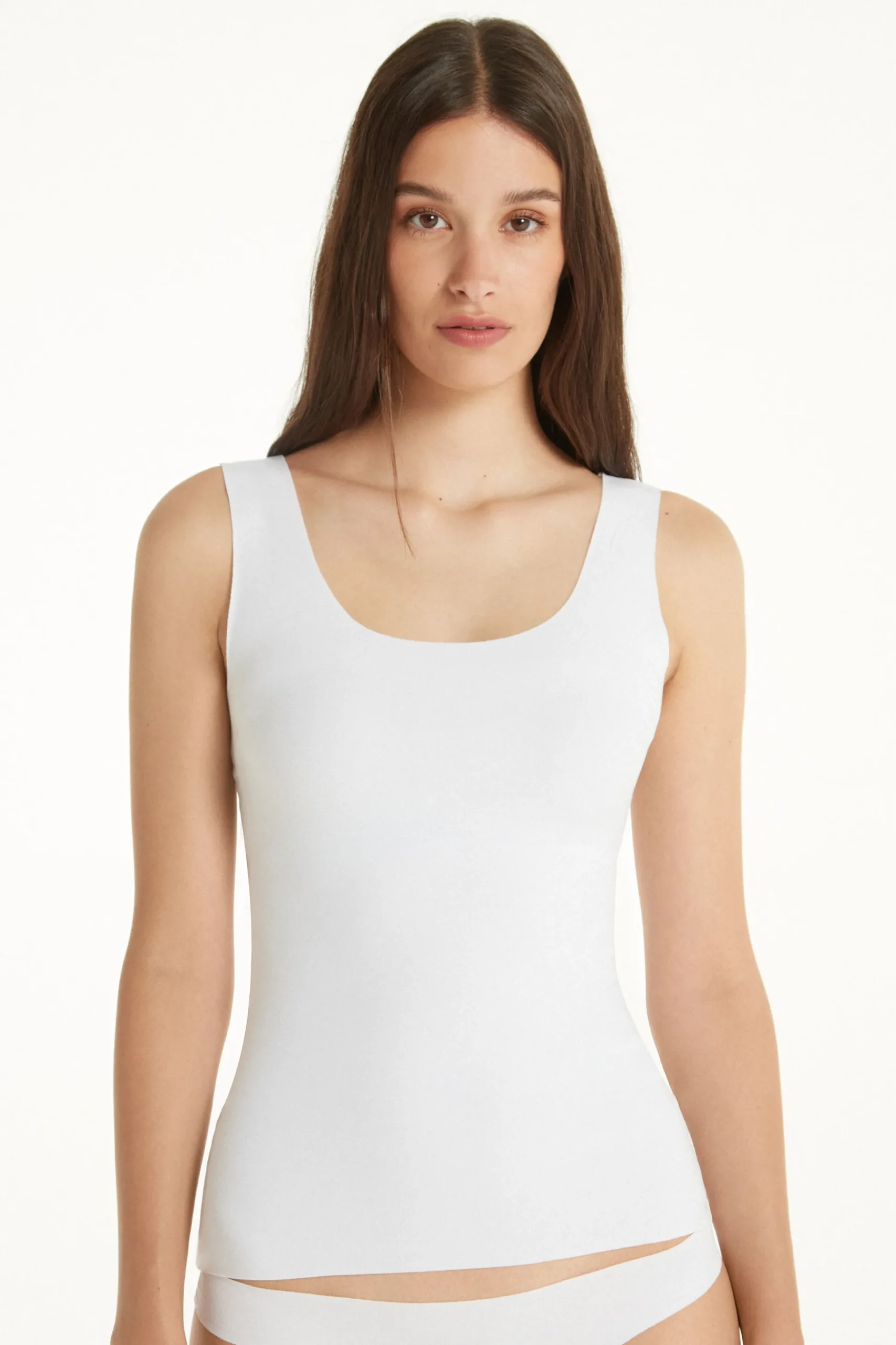 Raw-Cut Cotton Camisole - Tank Tops - Women | Tezenis