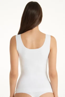 Raw-Cut Cotton Camisole - Tank Tops - Women | Tezenis