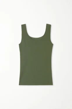 Raw-Cut Cotton Camisole - Tank Tops - Women | Tezenis