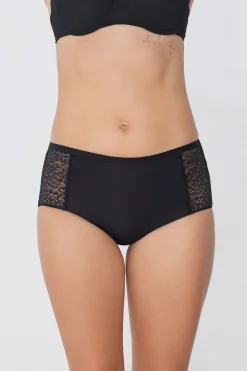 Recycled Cotton And Lace High-Leg Panties - Classic - Women | Tezenis