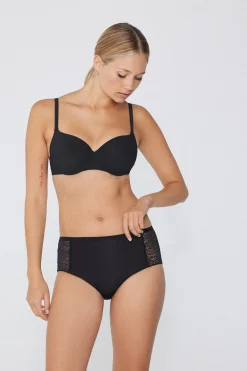 Recycled Cotton And Lace High-Leg Panties - Classic - Women | Tezenis