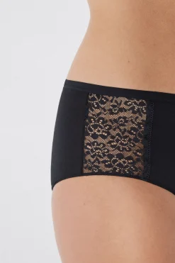 Recycled Cotton And Lace High-Leg Panties - Classic - Women | Tezenis