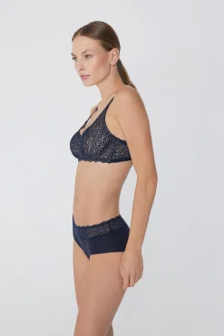 Recycled Cotton And Lace Boyshorts - French Cut - Women | Tezenis