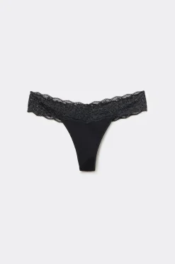 Recycled Cotton And Lace Brazilian Panties - Cheeky Briefs - Women | Tezenis