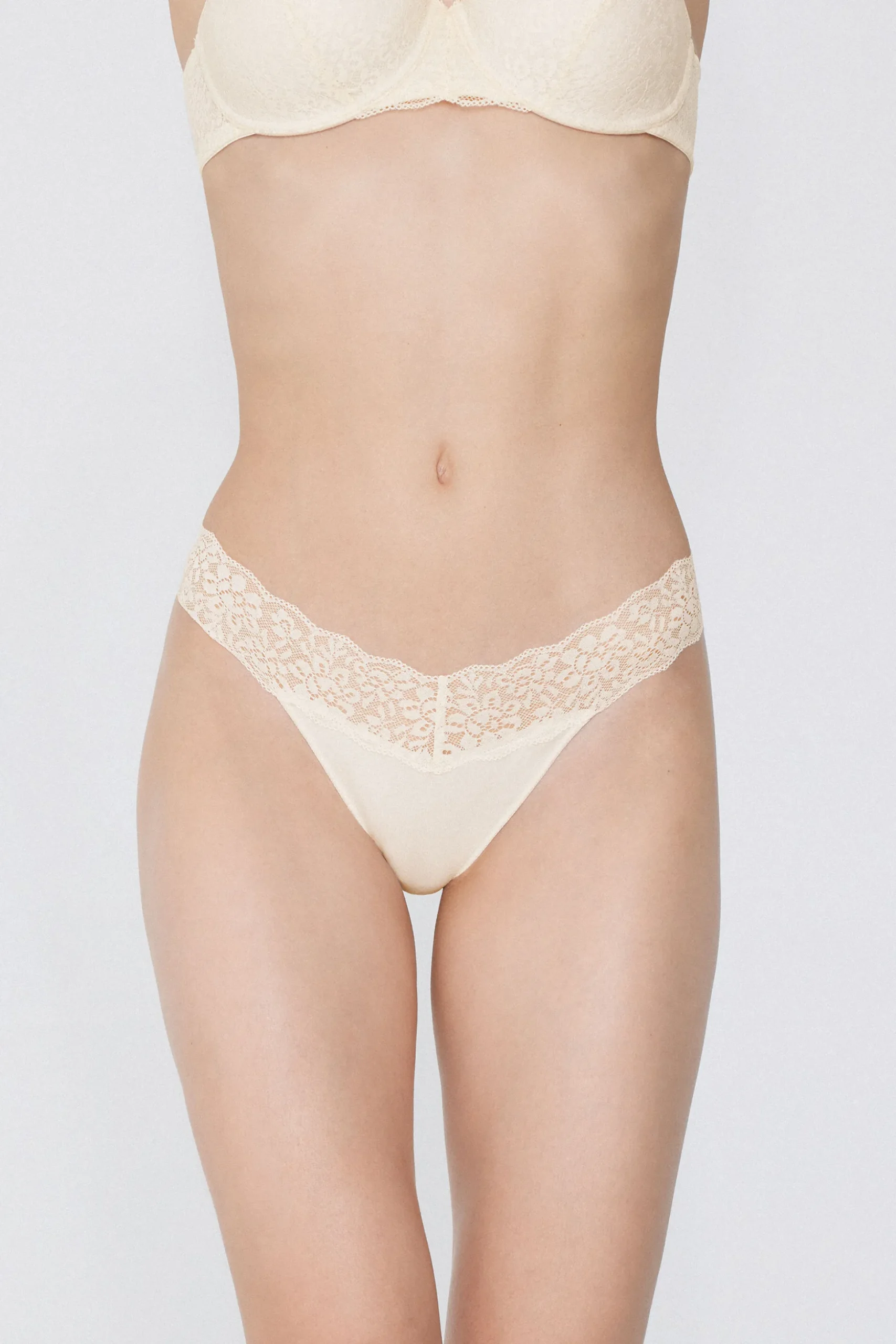 Recycled Cotton And Lace Brazilian Panties - Cheeky Briefs - Women | Tezenis