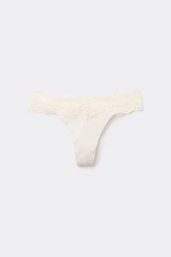 Recycled Cotton And Lace Brazilian Panties - Cheeky Briefs - Women | Tezenis