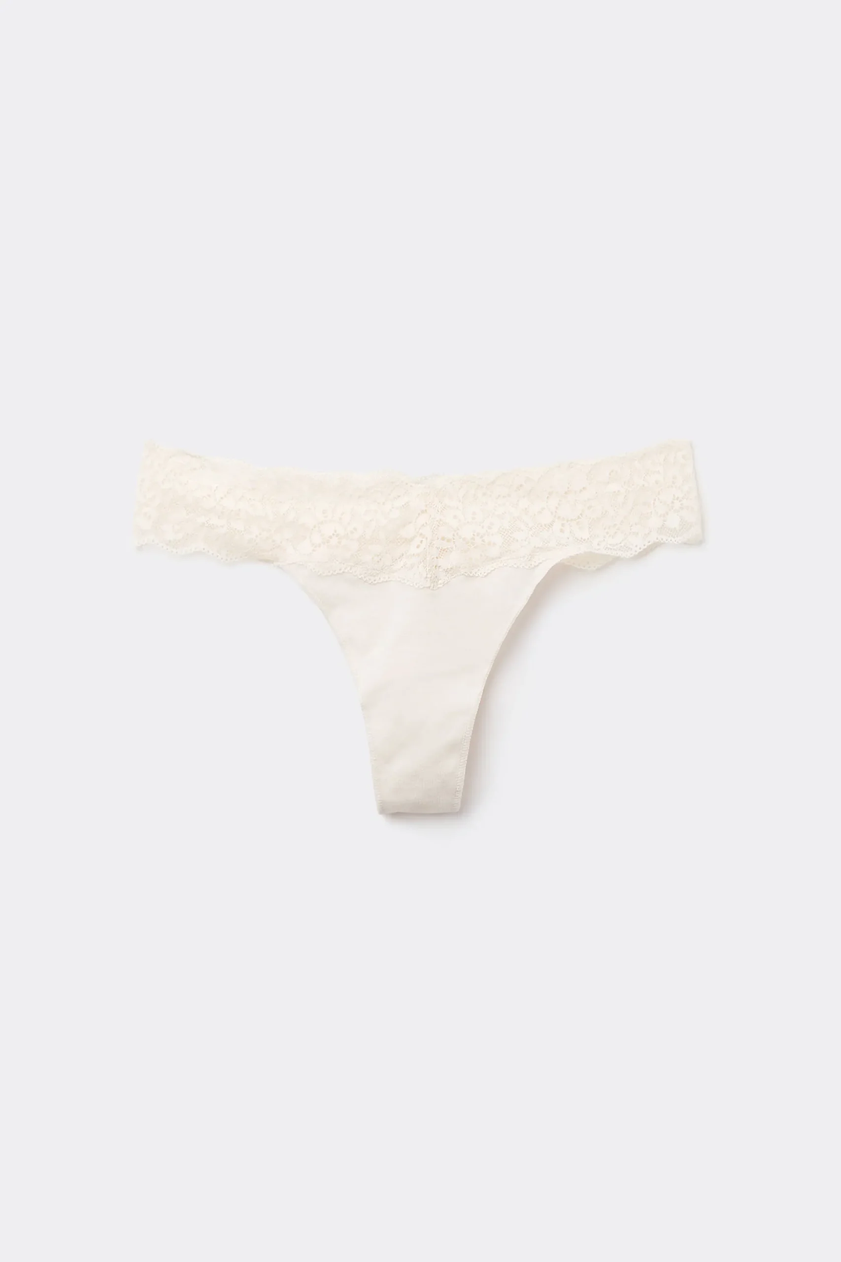 Recycled Cotton And Lace Brazilian Panties - Cheeky Briefs - Women | Tezenis