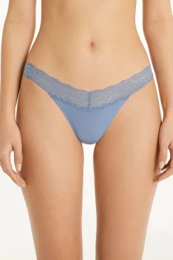 Recycled Cotton And Lace Brazilian Panties - Cheeky Briefs - Women | Tezenis