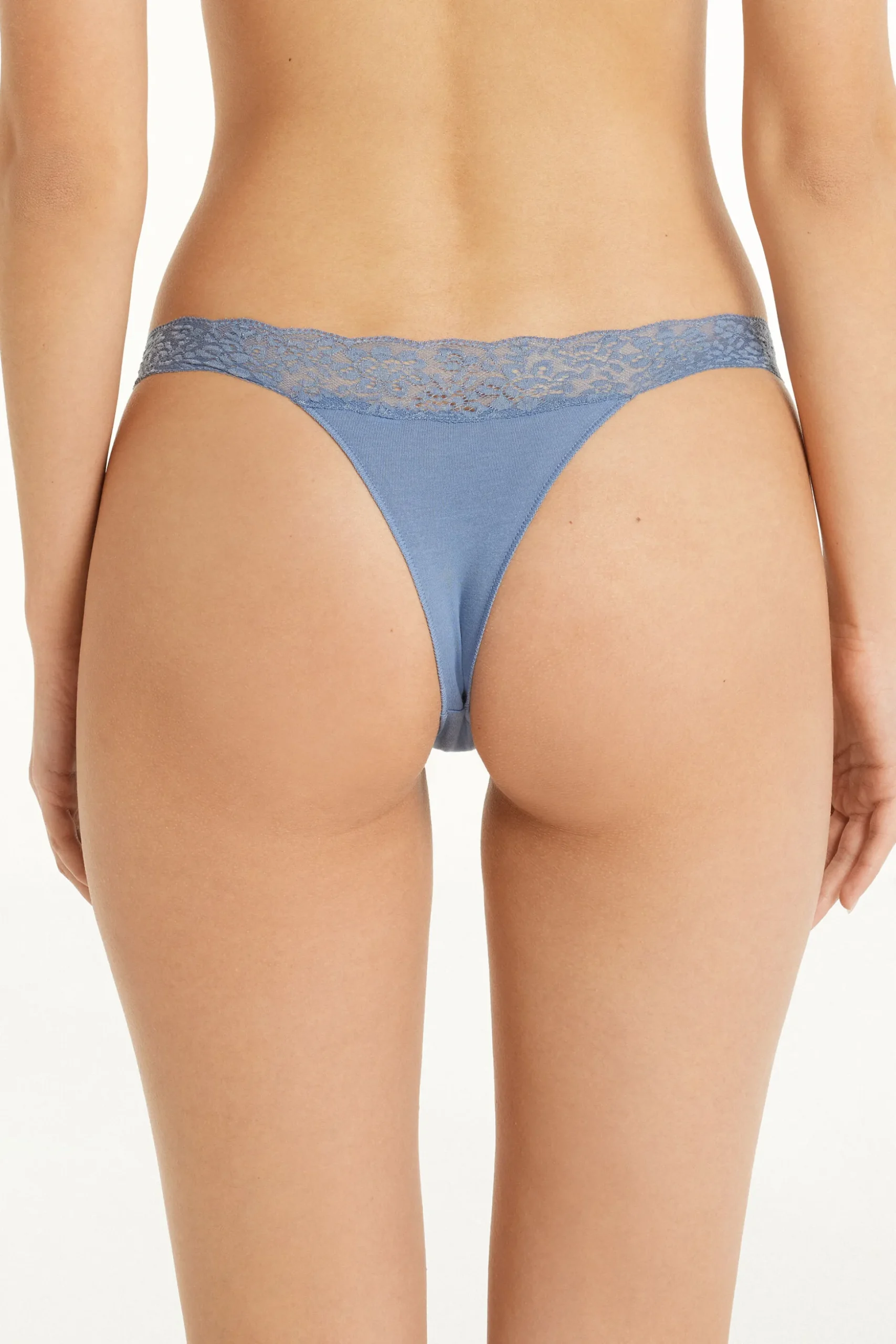 Recycled Cotton And Lace Brazilian Panties - Cheeky Briefs - Women | Tezenis