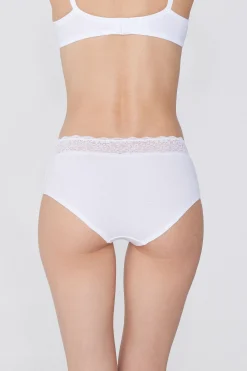 Recycled Cotton And Lace Boyshorts - French Cut - Women | Tezenis
