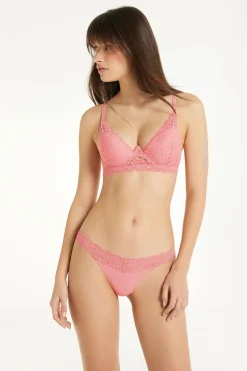 Recycled Cotton And Lace Brazilian Panties - Cheeky Briefs - Women | Tezenis