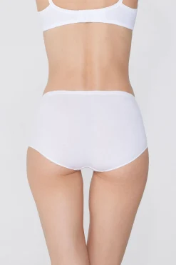 Recycled Cotton And Lace High-Leg Panties - Classic - Women | Tezenis