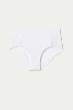 Recycled Cotton And Lace High-Leg Panties - Classic - Women | Tezenis