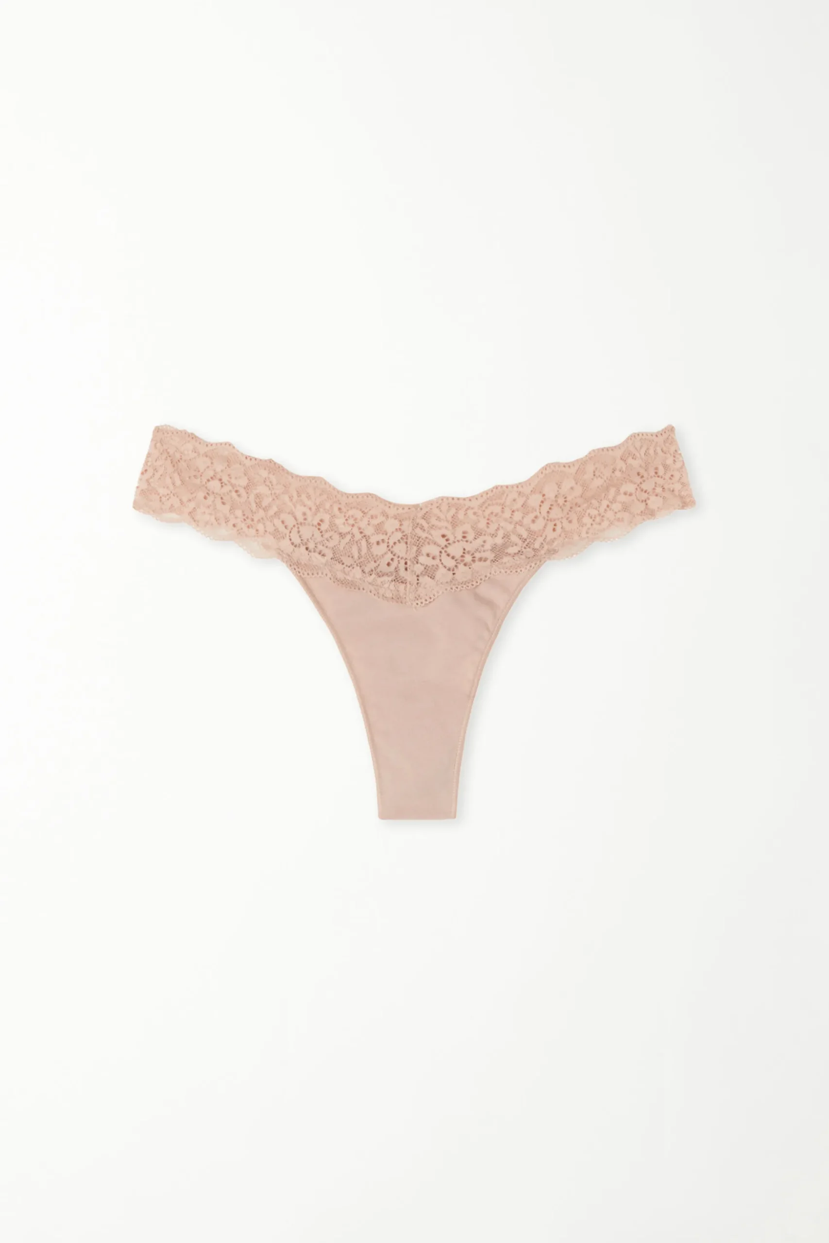 Recycled Cotton And Lace Brazilian Panties - Cheeky Briefs - Women | Tezenis