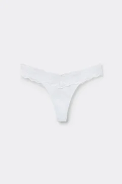 Recycled Cotton And Lace Brazilian Panties - Cheeky Briefs - Women | Tezenis