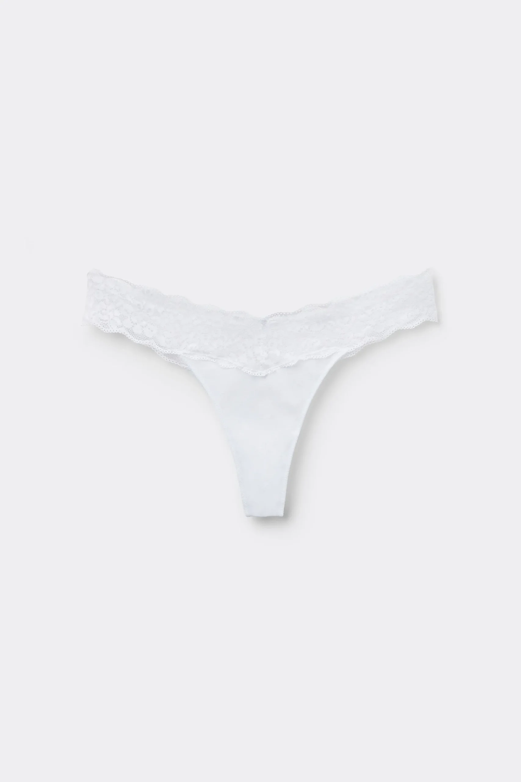 Recycled Cotton And Lace Brazilian Panties - Cheeky Briefs - Women | Tezenis