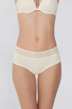 Recycled Cotton And Lace Boyshorts - French Cut - Women | Tezenis