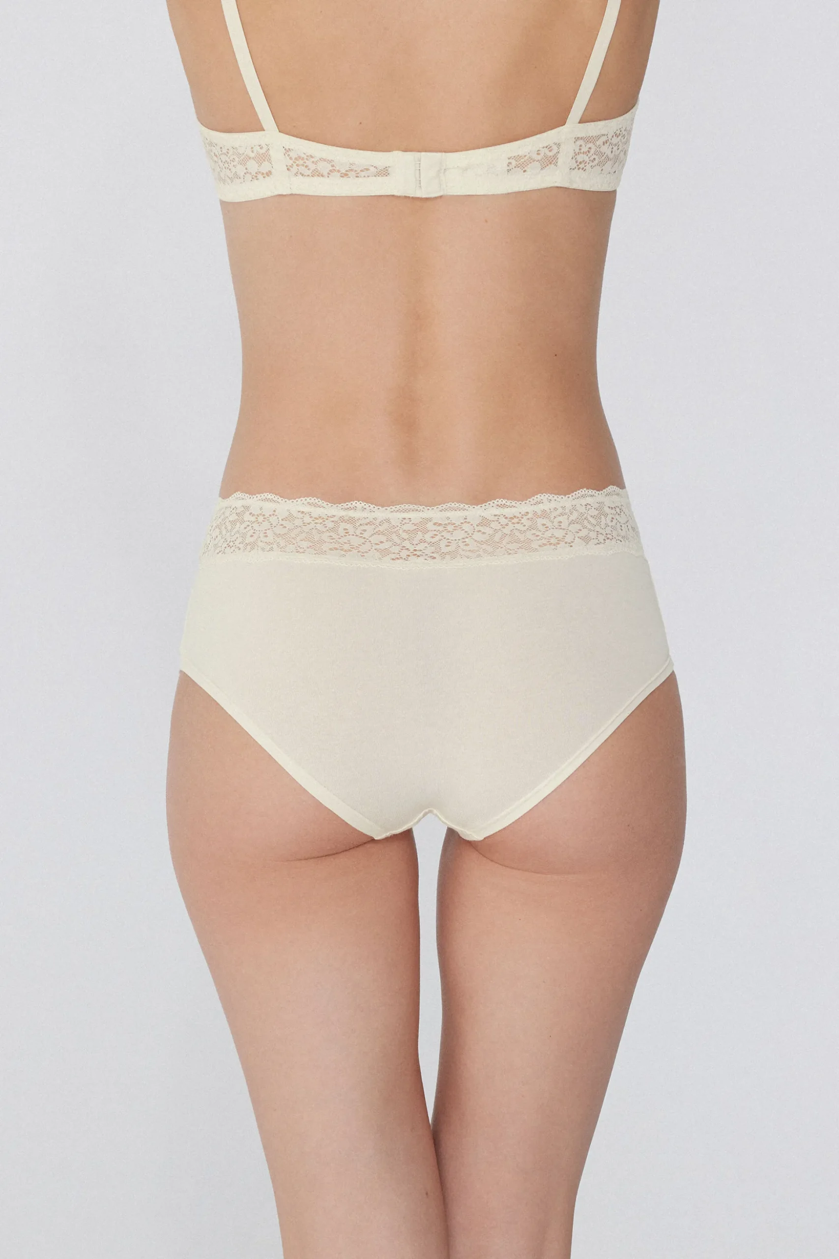 Recycled Cotton And Lace Boyshorts - French Cut - Women | Tezenis