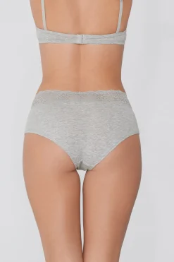 Recycled Cotton And Lace Boyshorts - French Cut - Women | Tezenis