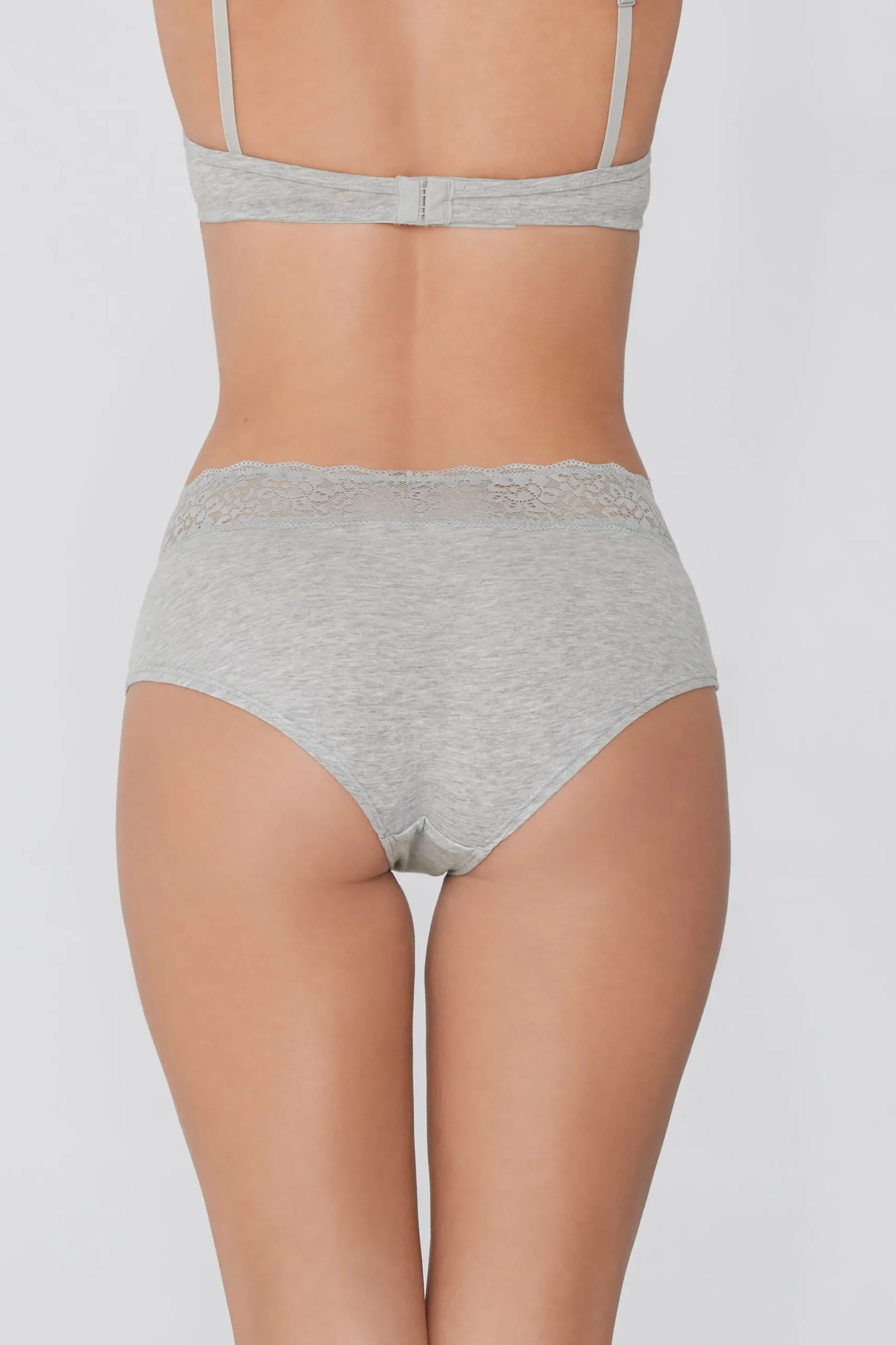 Recycled Cotton And Lace Boyshorts - French Cut - Women | Tezenis