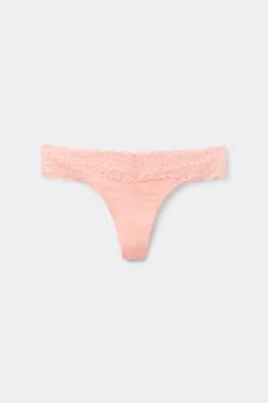 Recycled Cotton And Lace Brazilian Panties - Cheeky Briefs - Women | Tezenis