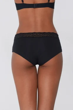 Recycled Cotton And Lace Boyshorts - French Cut - Women | Tezenis