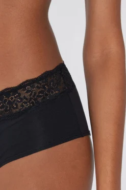 Recycled Cotton And Lace Boyshorts - French Cut - Women | Tezenis