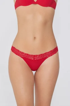 Recycled Cotton And Lace Brazilian Panties - Cheeky Briefs - Women | Tezenis