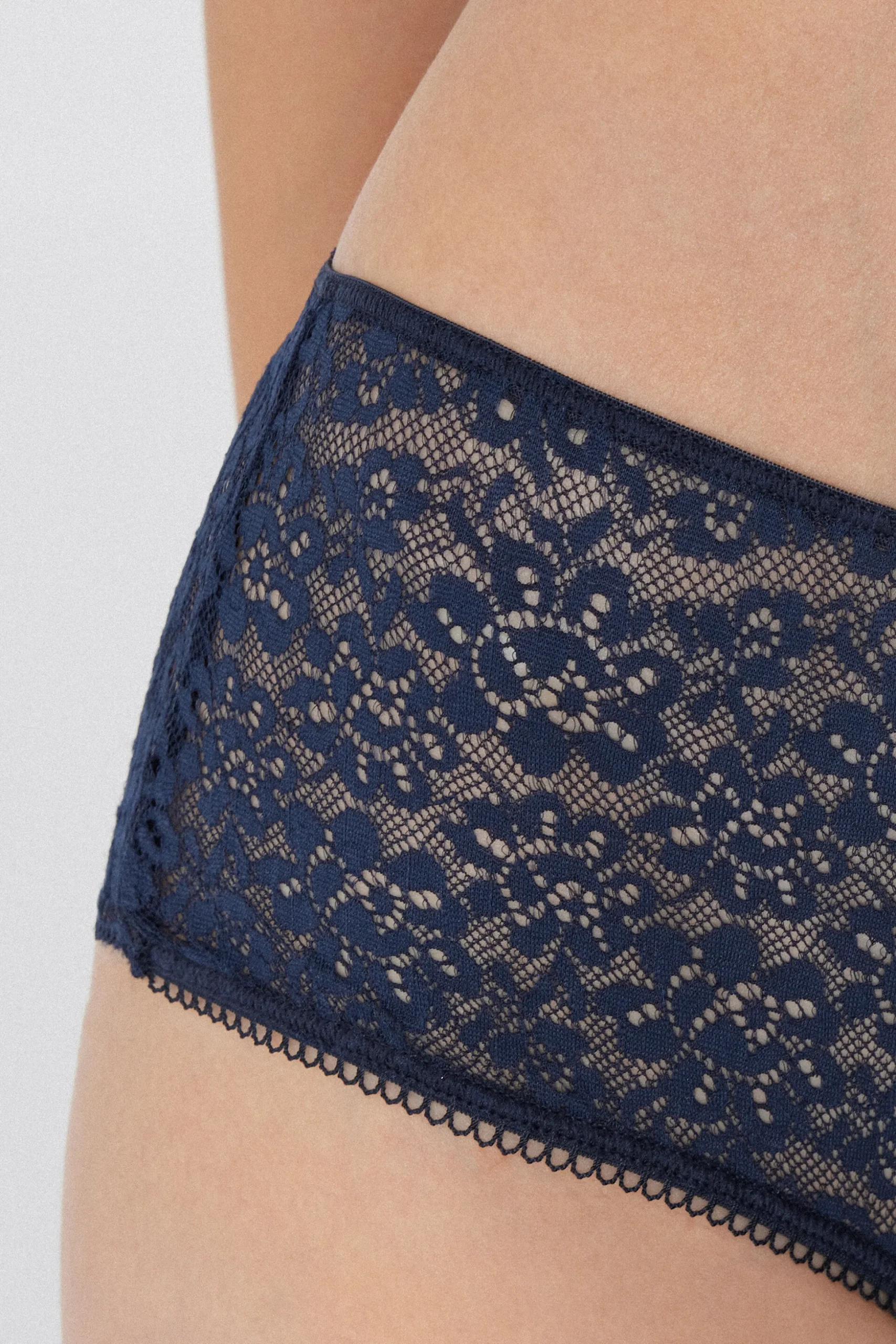 Recycled Lace Boyshorts - French Cut - Women | Tezenis