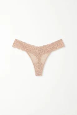 Recycled Lace High-Cut Thong - G-strings And Thongs - Women | Tezenis