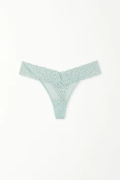 Recycled Lace High-Cut Thong - G-strings And Thongs - Women | Tezenis