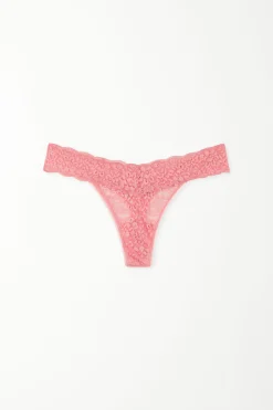 Recycled Lace High-Cut Thong - G-strings And Thongs - Women | Tezenis