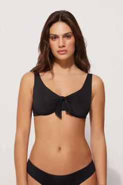 Recycled Microfiber Balconette Bikini With Bow - Balconette - Women | Tezenis