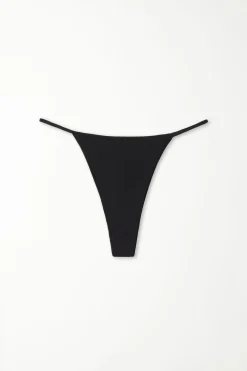 Recycled Microfiber Brazilian String Panties - Cheeky Briefs - Women | Tezenis