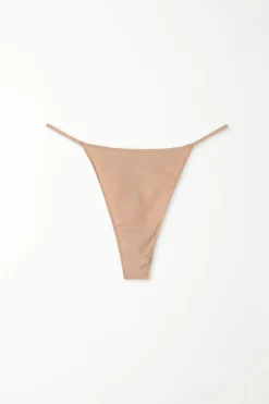 Recycled Microfiber Brazilian String Panties - Cheeky Briefs - Women | Tezenis