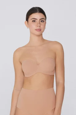 Recycled Microfiber Full Coverage Lightly Padded Bandeau Bra - Strapless And Bandeau - Women | Tezenis