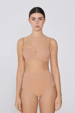 Recycled Microfiber Full Coverage Lightly Padded Bandeau Bra - Strapless And Bandeau - Women | Tezenis