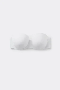 Recycled Microfiber Full Coverage Lightly Padded Bandeau Bra - Strapless And Bandeau - Women | Tezenis