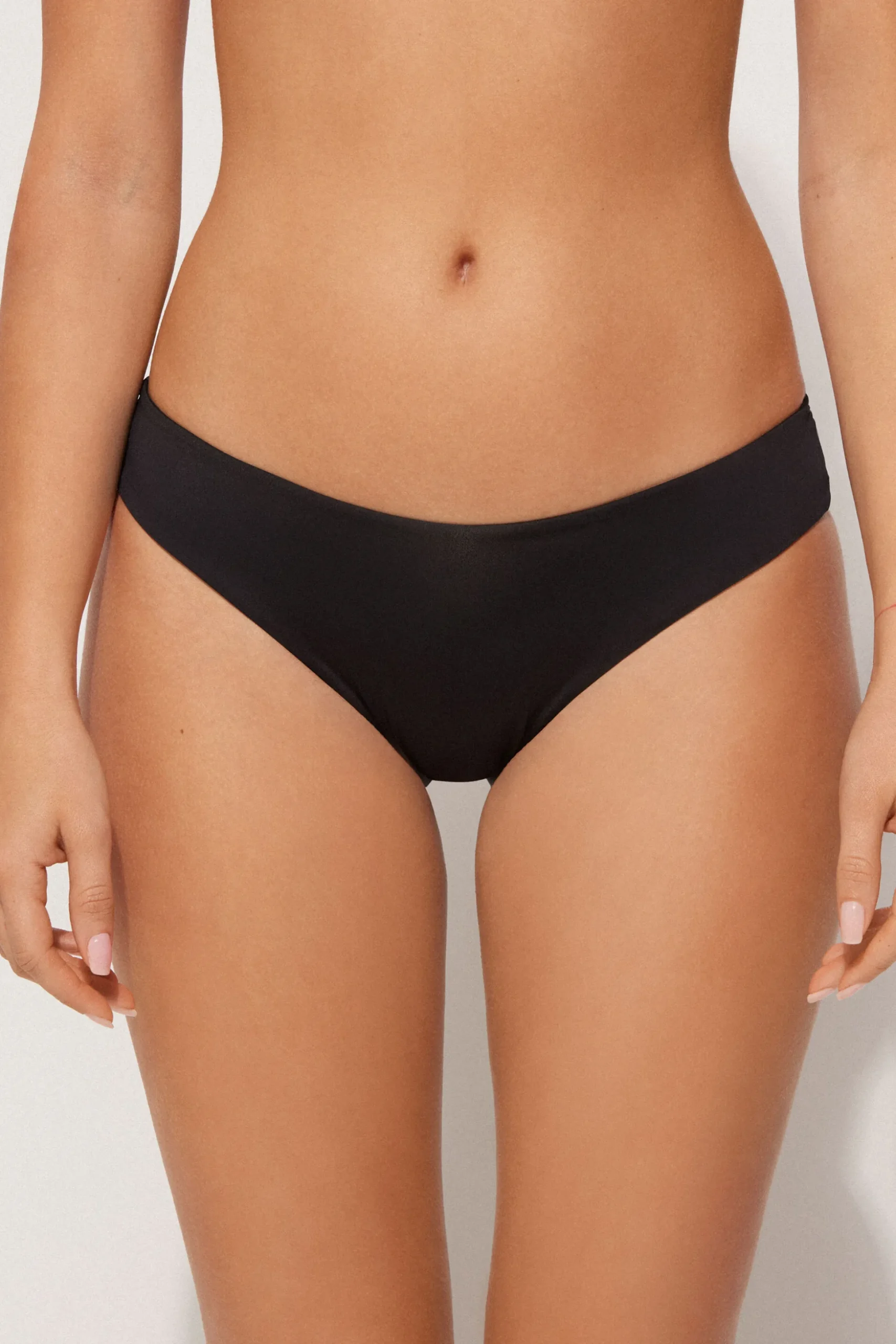 Recycled Microfiber High Cut Rounded Bikini Bottoms - Classic - Women | Tezenis