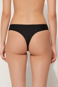 Recycled Microfiber High Cut Bikini Bottom - Brazilian Cut - Women | Tezenis