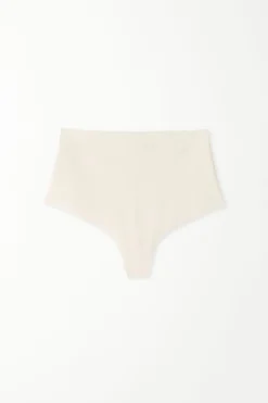 Recycled Microfiber High-Waisted Raw-Cut Brazilian Panties - Cheeky Briefs - Women | Tezenis