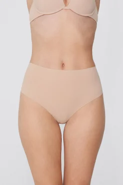 Recycled Microfiber High-Waisted Raw-Cut Brazilian Panties - Cheeky Briefs - Women | Tezenis