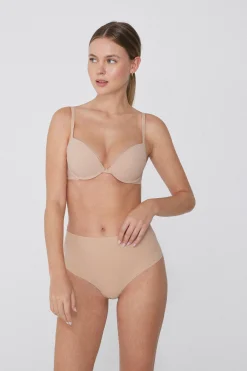Recycled Microfiber High-Waisted Raw-Cut Brazilian Panties - Cheeky Briefs - Women | Tezenis