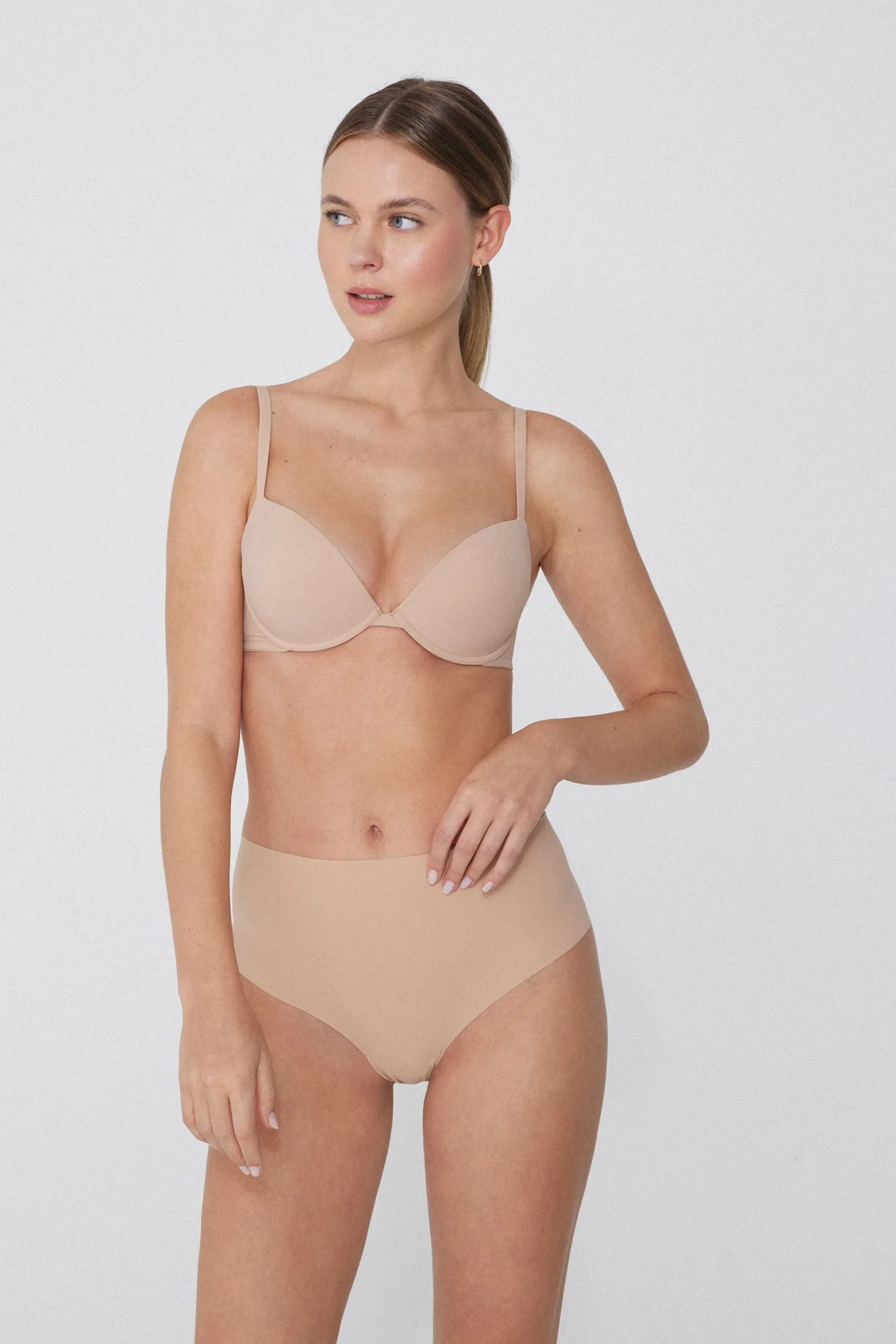 Recycled Microfiber High-Waisted Raw-Cut Brazilian Panties - Cheeky Briefs - Women | Tezenis