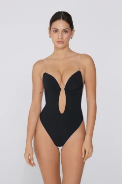 Recycled Microfiber Padded Push-Up Bodysuit With Silicone Straps - Underwear Bodysuits - Women | Tezenis