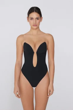 Recycled Microfiber Padded Push-Up Bodysuit With Silicone Straps - Underwear Bodysuits - Women | Tezenis