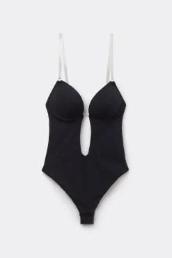 Recycled Microfiber Padded Push-Up Bodysuit With Silicone Straps - Underwear Bodysuits - Women | Tezenis