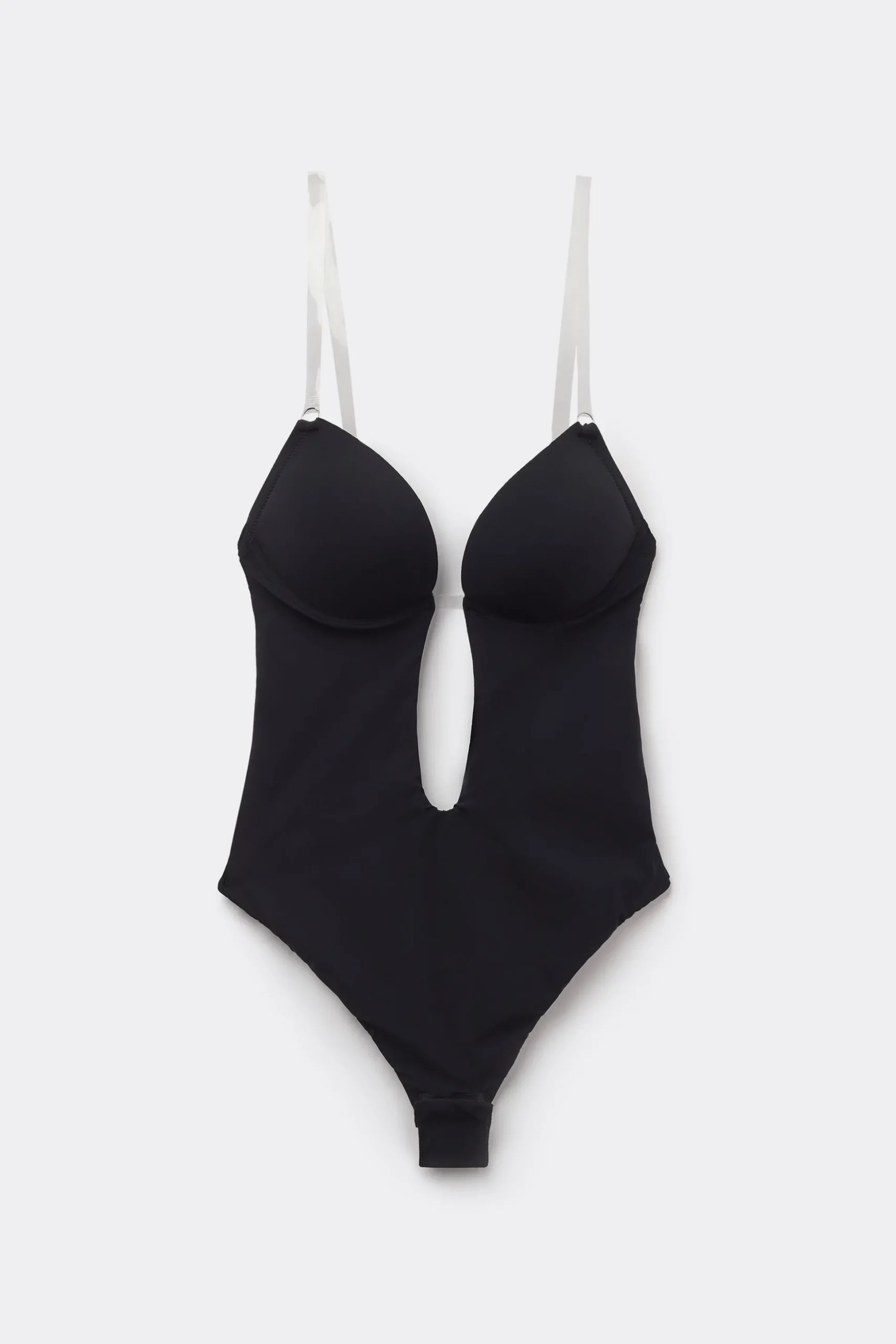 Recycled Microfiber Padded Push-Up Bodysuit With Silicone Straps - Underwear Bodysuits - Women | Tezenis