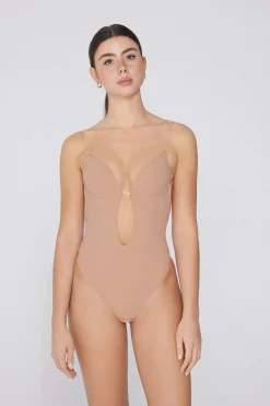Recycled Microfiber Padded Push-Up Bodysuit With Silicone Straps - Underwear Bodysuits - Women | Tezenis