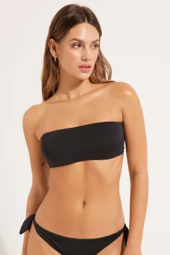 Recycled Microfiber Removable Padding Bandeau Bikini Top - Bandeau And Strapless - Women | Tezenis